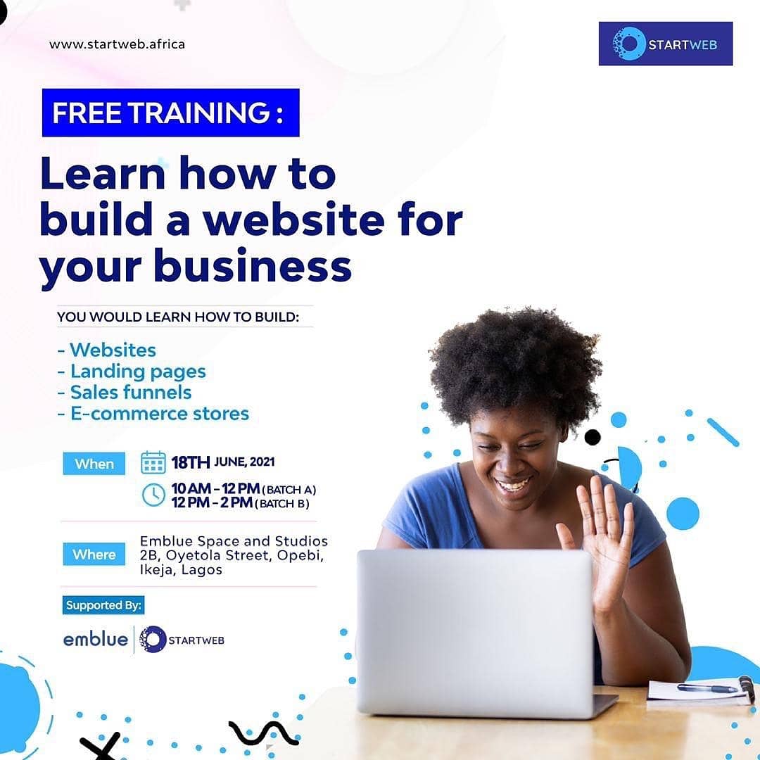 Startweb Africa business website training for SMEs